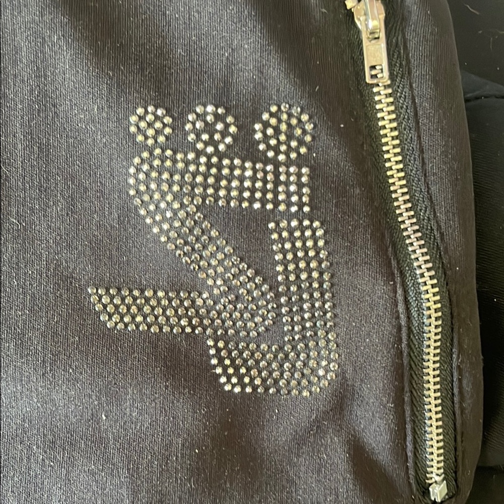 Black Shorts with Rhinestone Design - Picture 2 of 7